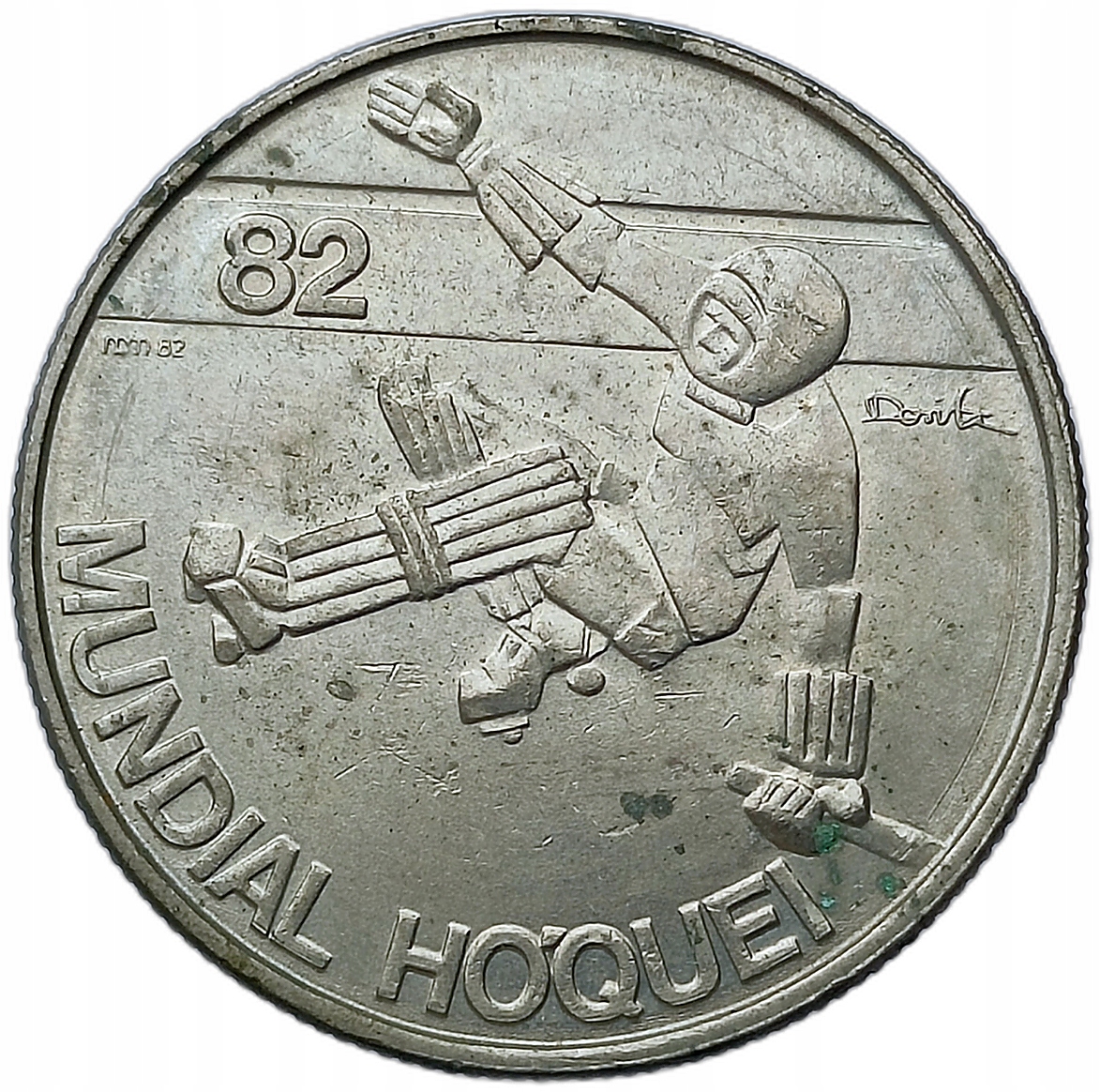 PORTUGALIA 25 ESCUDOS 1983 - SPORT - HOKEJ NA TRAWIE - OKOLICZNOŚCIOWA 33G3