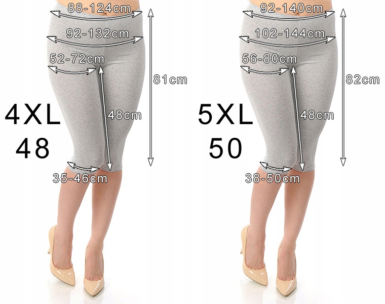 LEGGINSY BAWEŁNIANE GETRY LEGINSY 3/4 GRANATOWE L Wzór dominujący bez wzoru