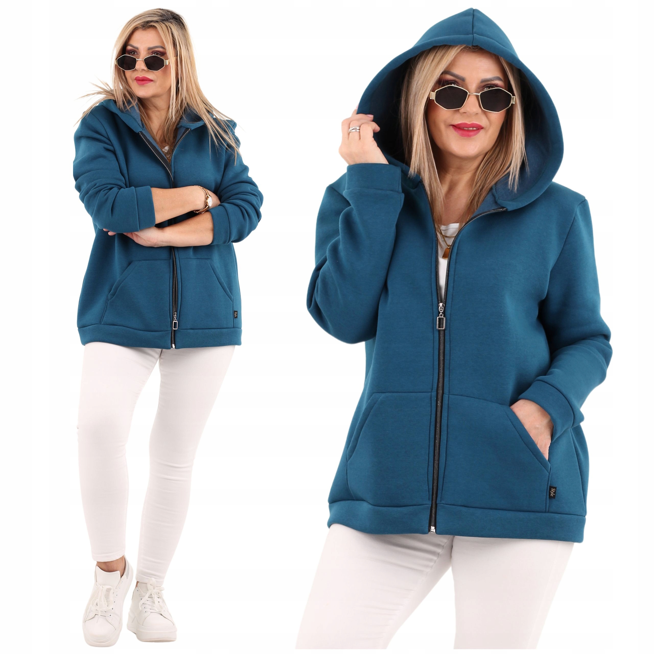 Bluza bawełniana damska oversize ocieplana Polski Producent duże rozmiary