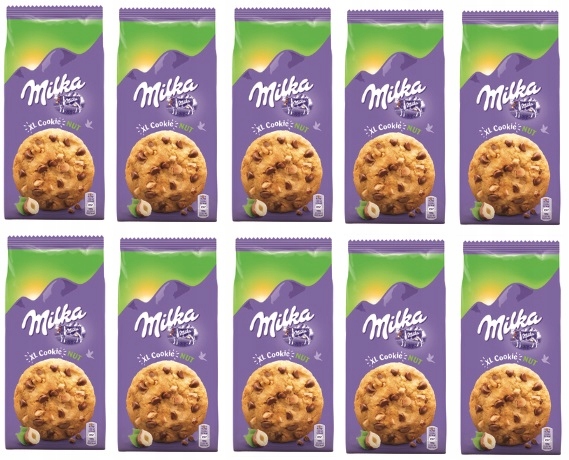 Levně 10 x 184 g Milka XL Cookies s notami sušenky Karton