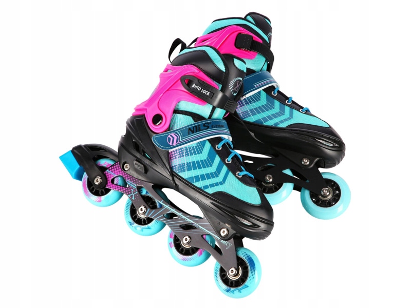 Łyżworoki Nils Extreme NH18192A 4w1 (rozmiar 34-38) Czarno-fioletowy