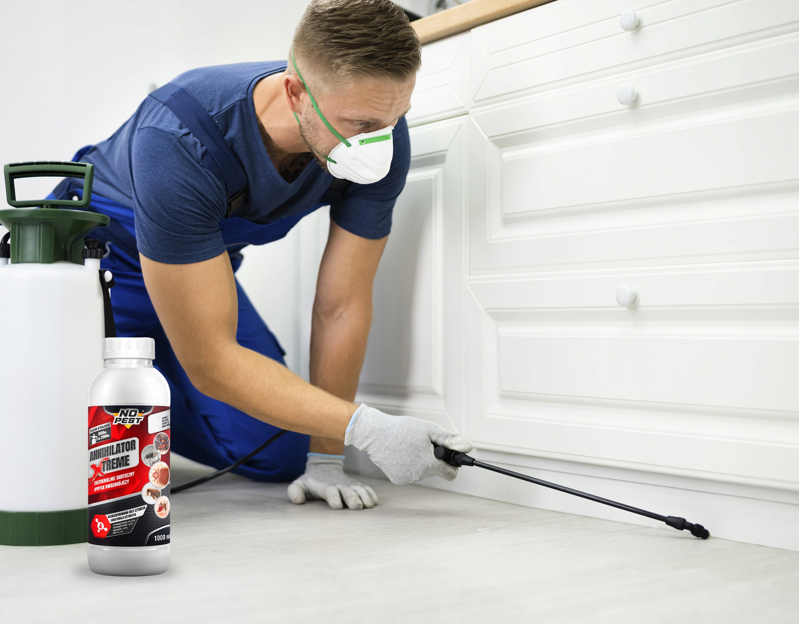 OPRYSK ŚRODEK NA OSY KOMARY KLESZCZE PLUSKWY MRÓWKI 1L + UTRWALACZ OPRYSKUS Pojemność 2000 ml