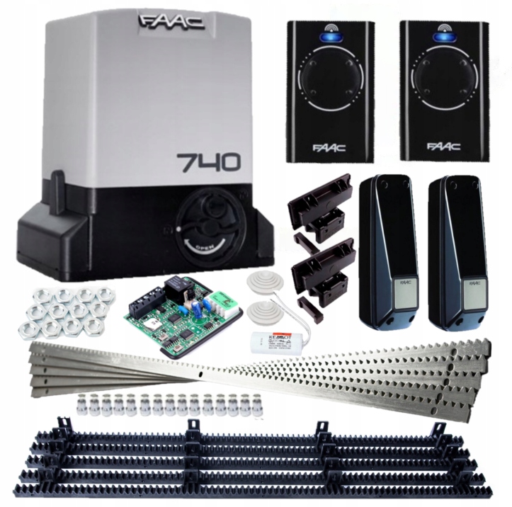Zestaw napęd siłownik FAAC 740 DELTA 2 5x LISTWA