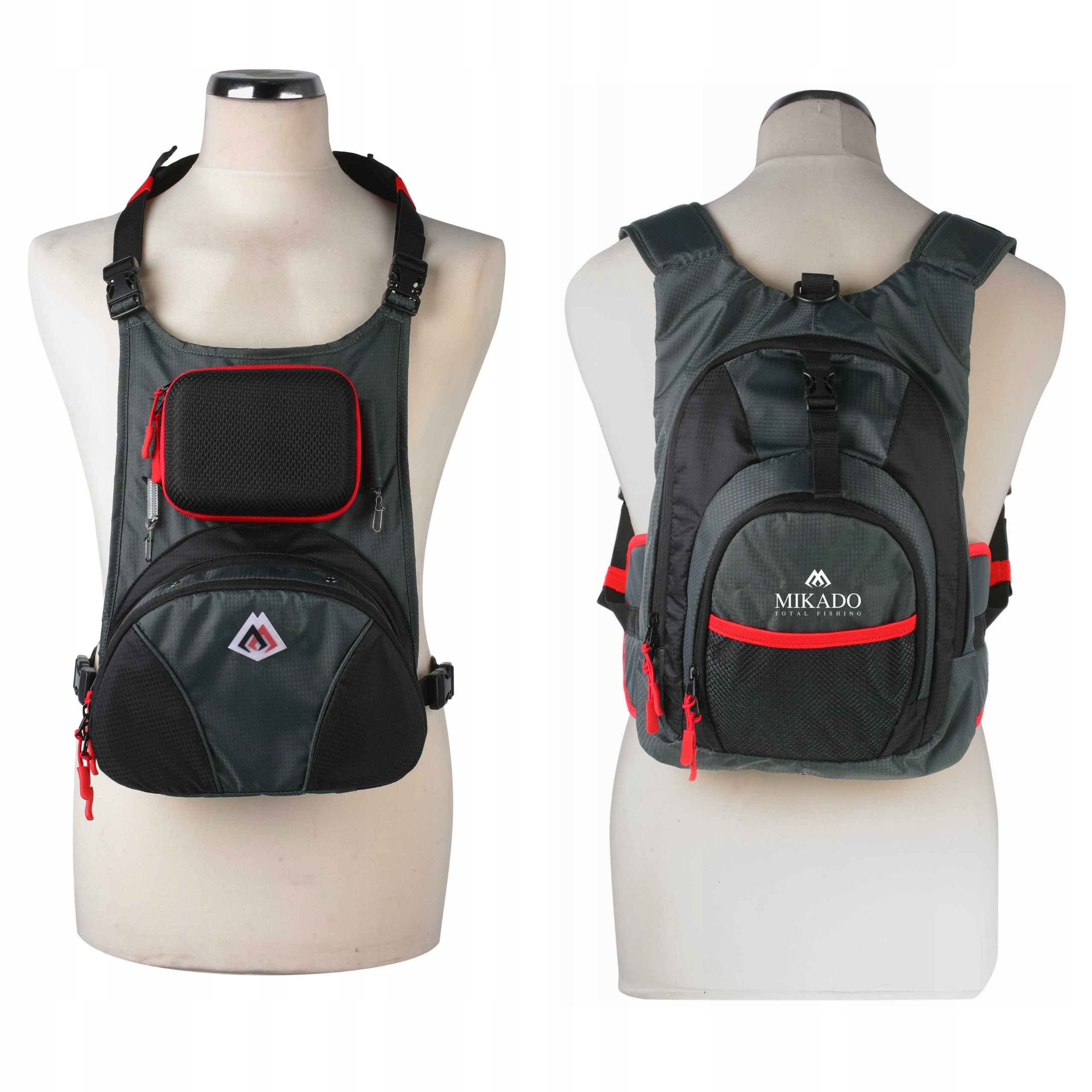 Kamizelka Wędkarska Z Plecakiem spinningowa Mikado Chestpack Active