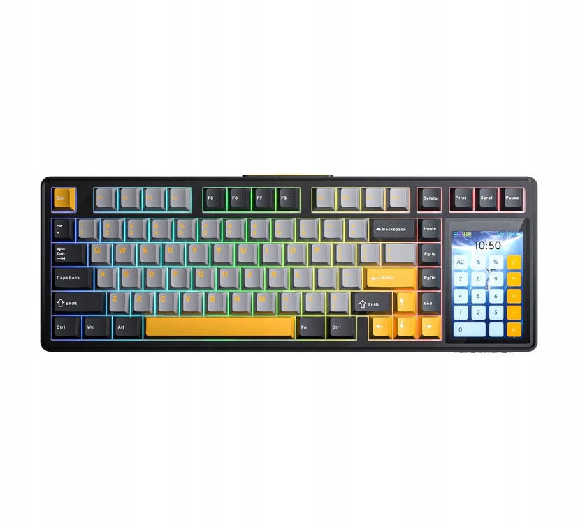 Klawiatura Mechaniczna Aula L99 Yello Ekran dotykowy Multi Screen Rgb Speed