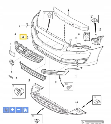 ZAŚLEPKA HAKA PRZÓD OE VOLVO S80 V70 2014-2016 Producent części Volvo OE