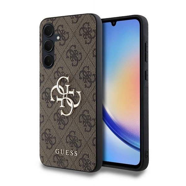Pouzdro kryt Guess 4G Big Metal Logo na Samsung Galaxy A35 hnědé