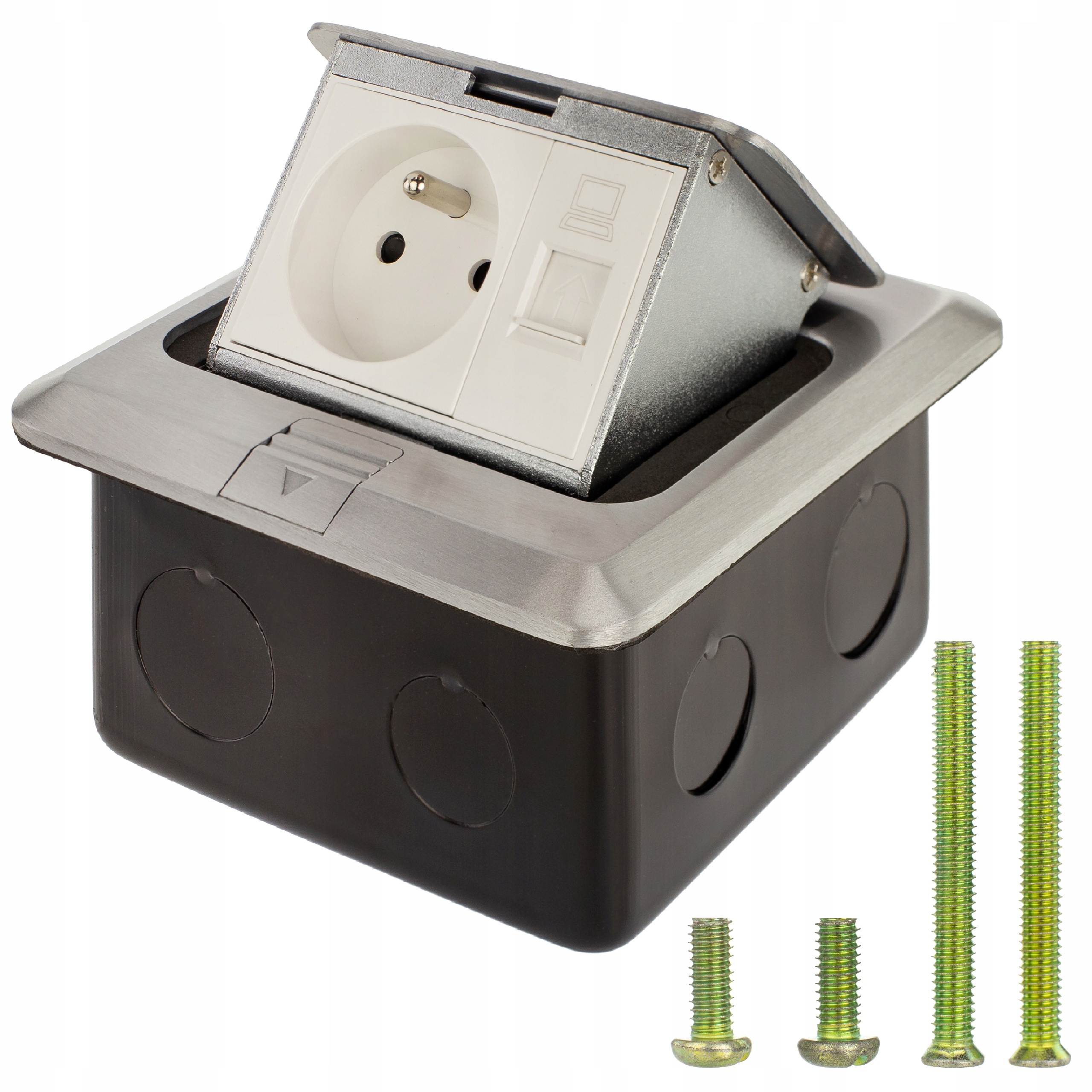 Mediabox 45x45 Puszka podłogowa floorbox 1x Neku