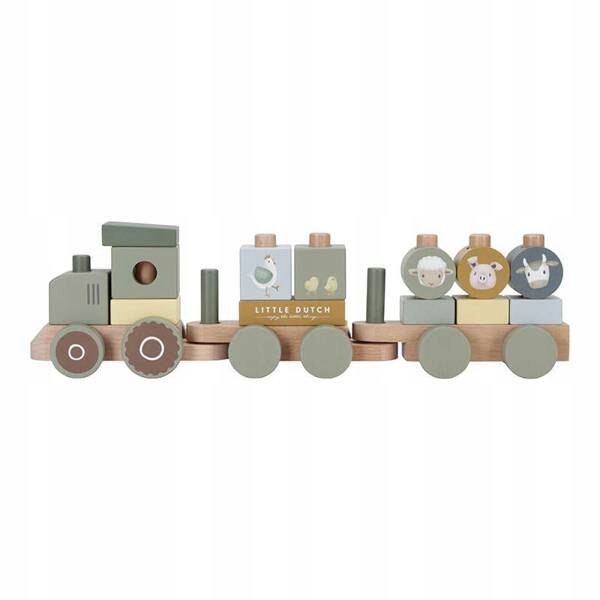 Little Dutch Pociąg traktor Little Farm Fsc LD7154