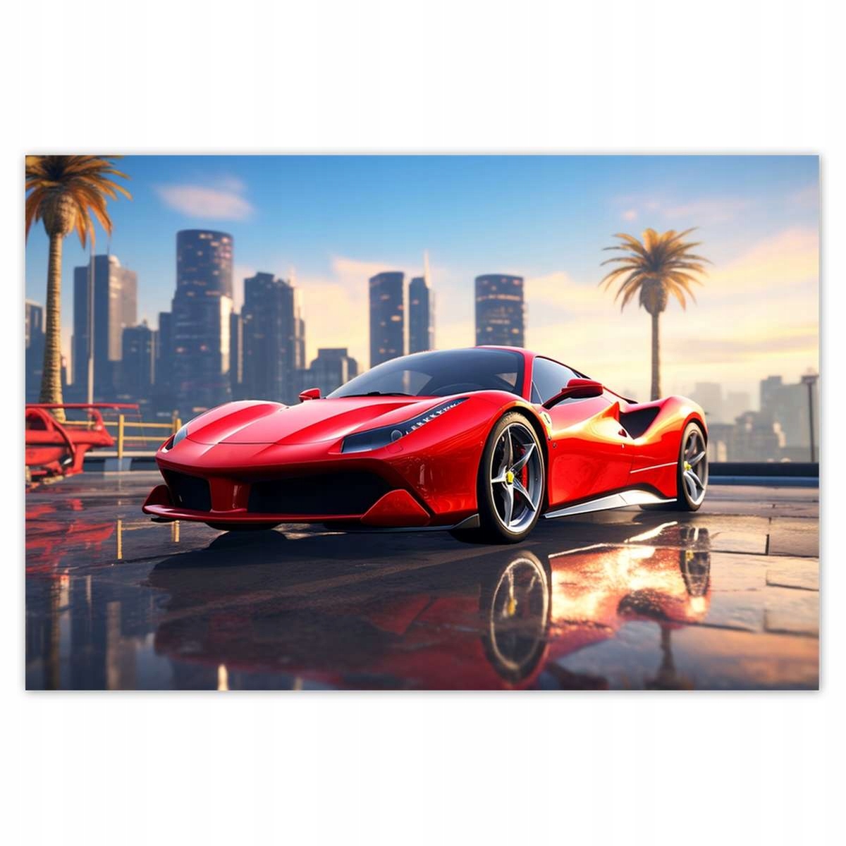 Plakáty 200x135 Červené Ferrari