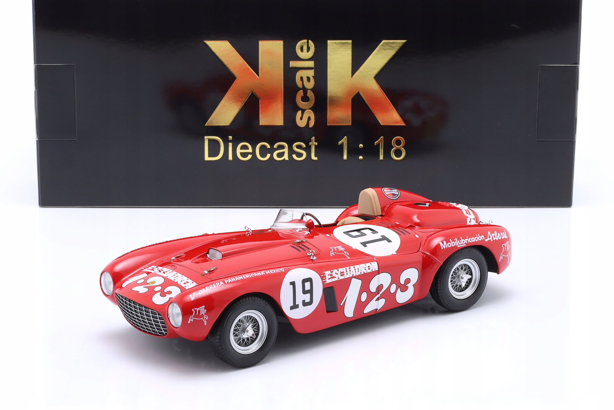 Kk Scale Ferrari 375 Plus #19 U.Maglioli Win.Carrera Panamericana 1954 1:18