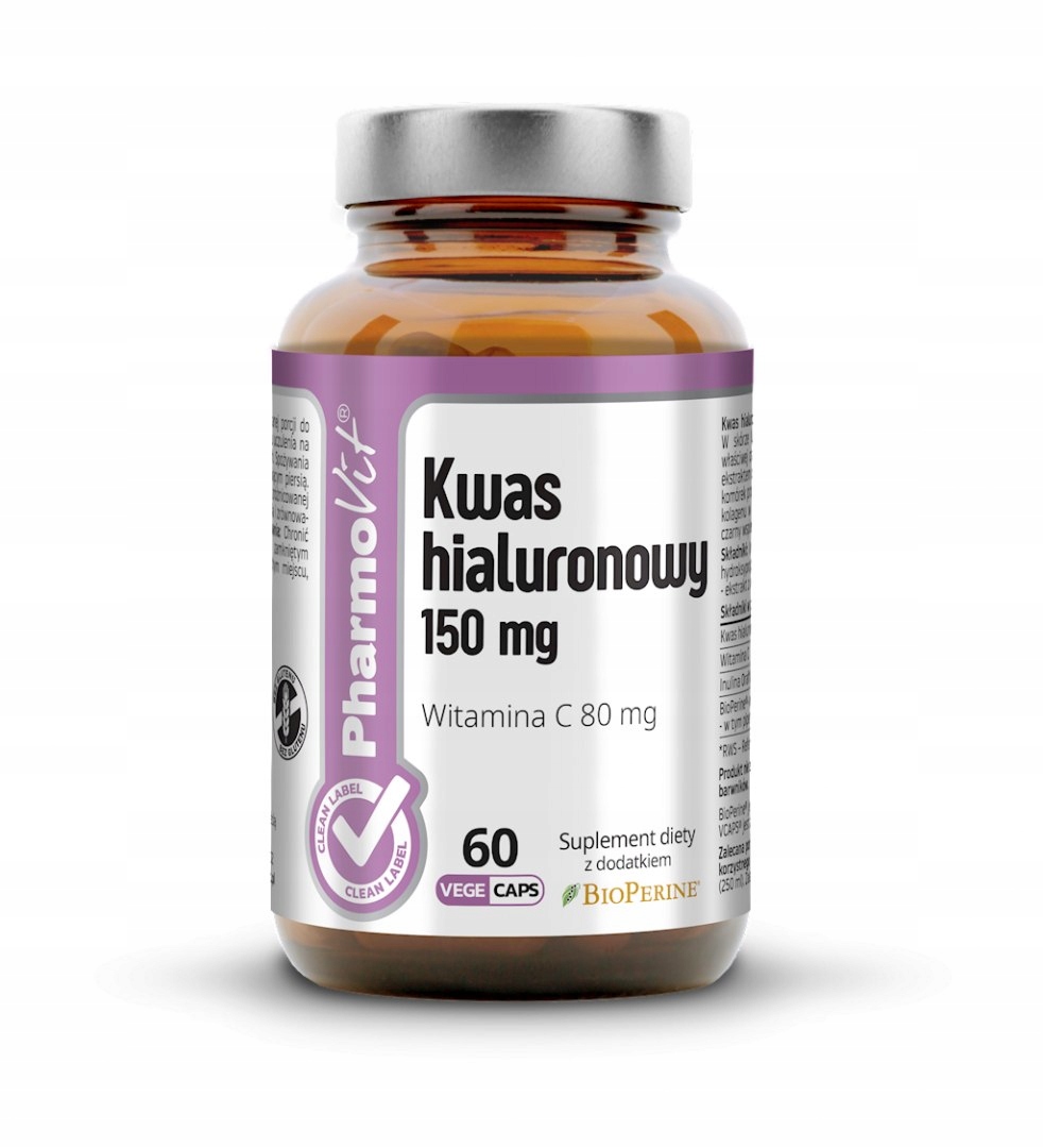 Kwas hialuronowy 150mg 60 kapsułek PharmoVit