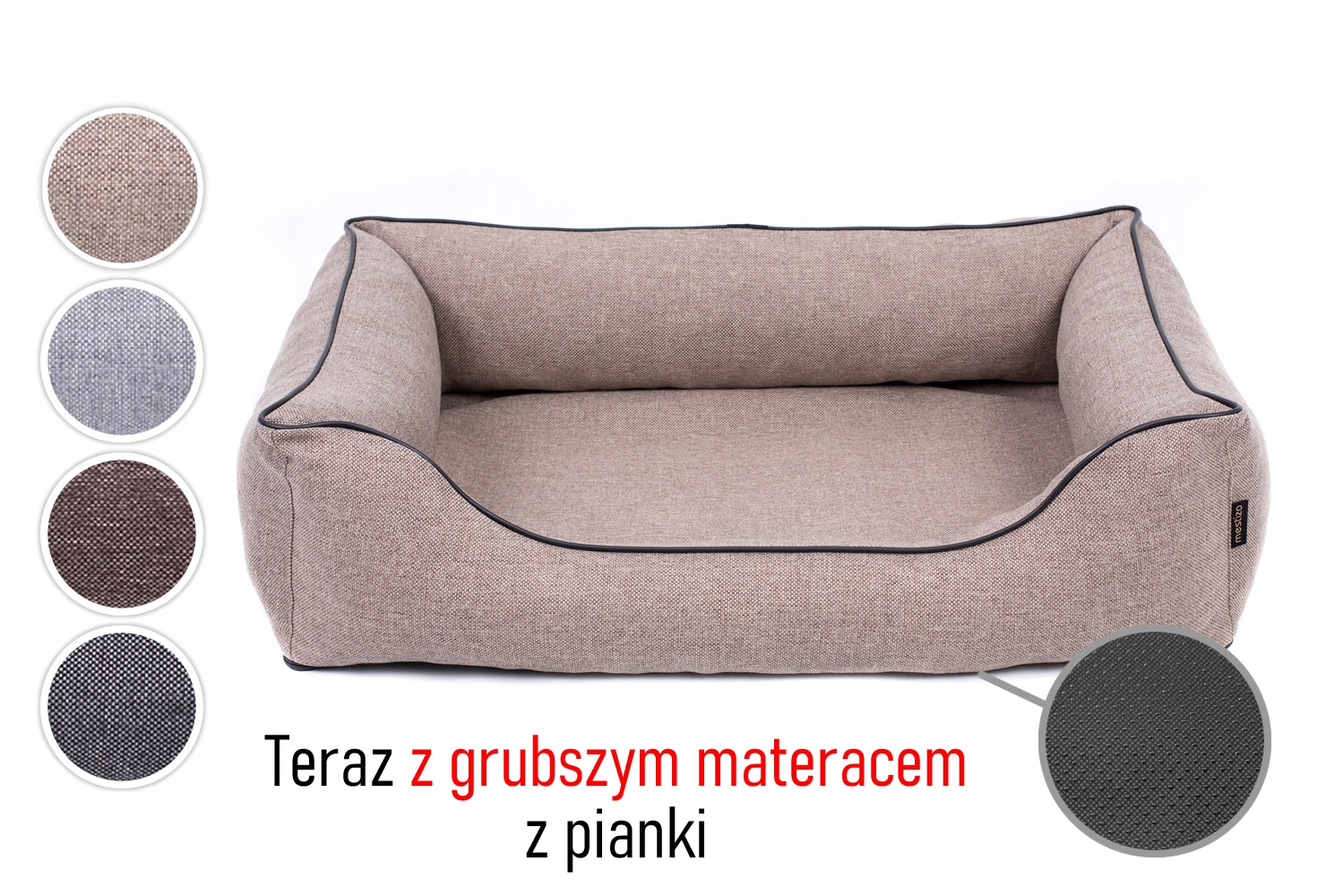 Pevné pelíšek pelíšek pro psa 100x75 pěna 5 cm rozebíratelná proti skluzu