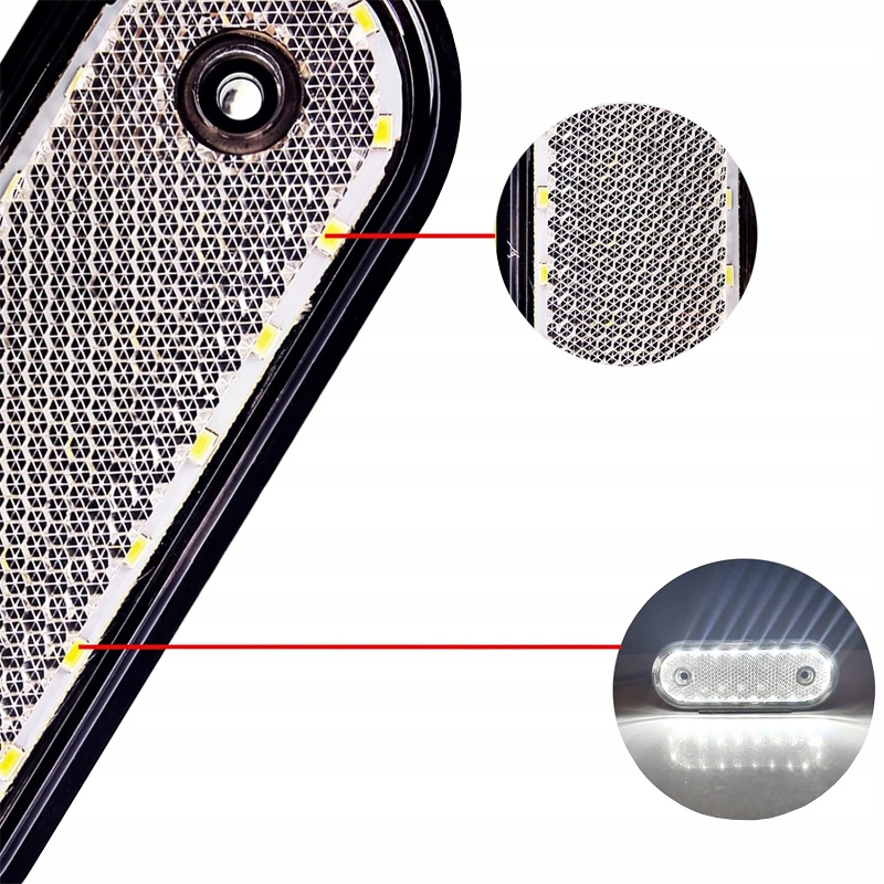 10x LAMPA OBRYSOWA OBRYSÓWKA DIODOWA LED OBRYSÓWKI DO CIĘŻARÓWEK 24V Waga produktu z opakowaniem jednostkowym 1 kg