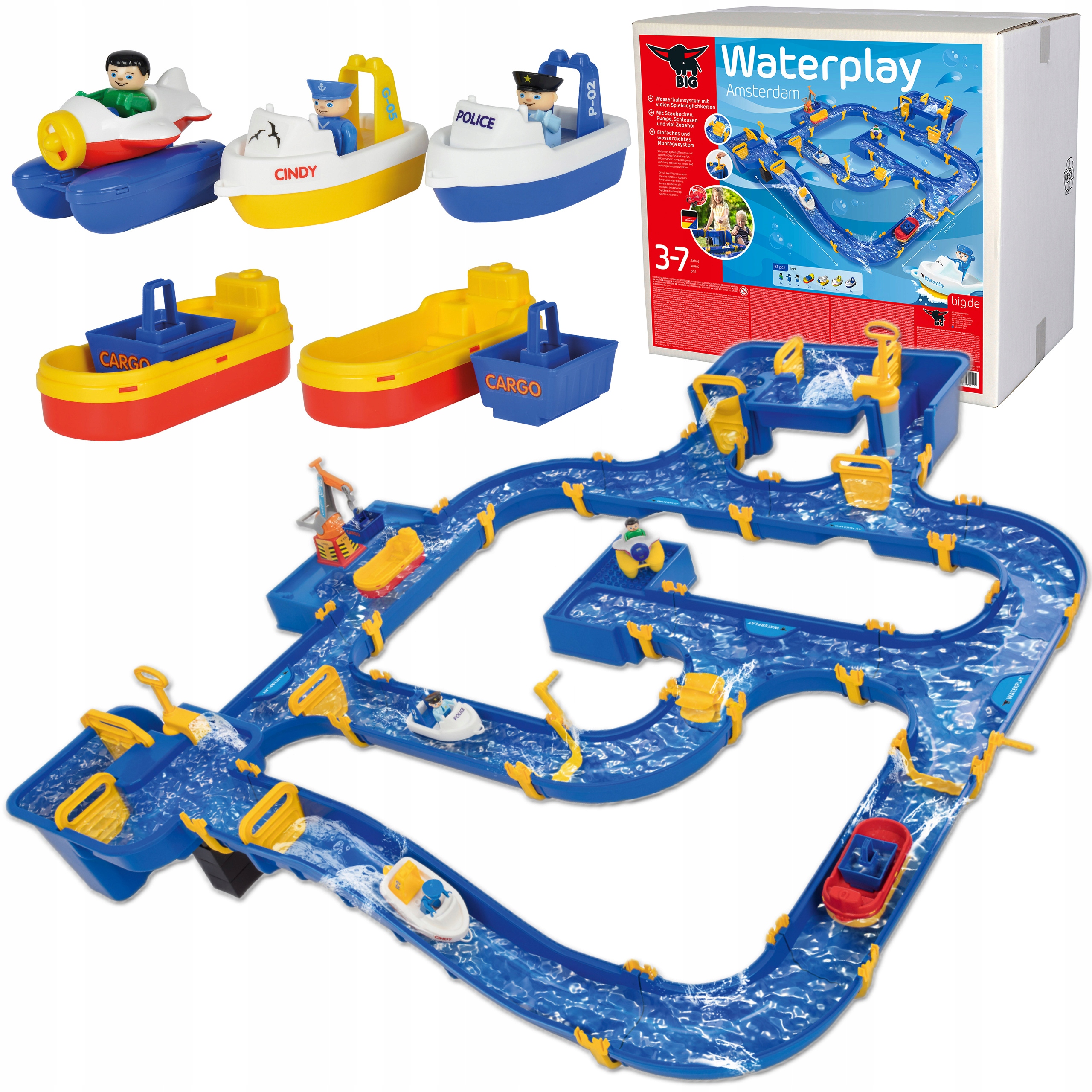 BIG OGROMNY TOR WODNY DUŻY WATERPLAY AMSTERDAM ZABAWA WODĄ ŁÓDECZKI 61 EL