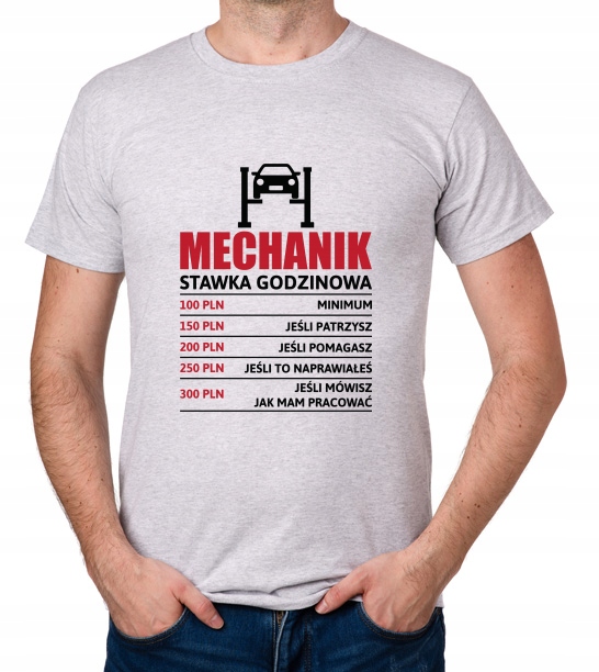 

koszulka Mechanik stawka godzinowa prezent