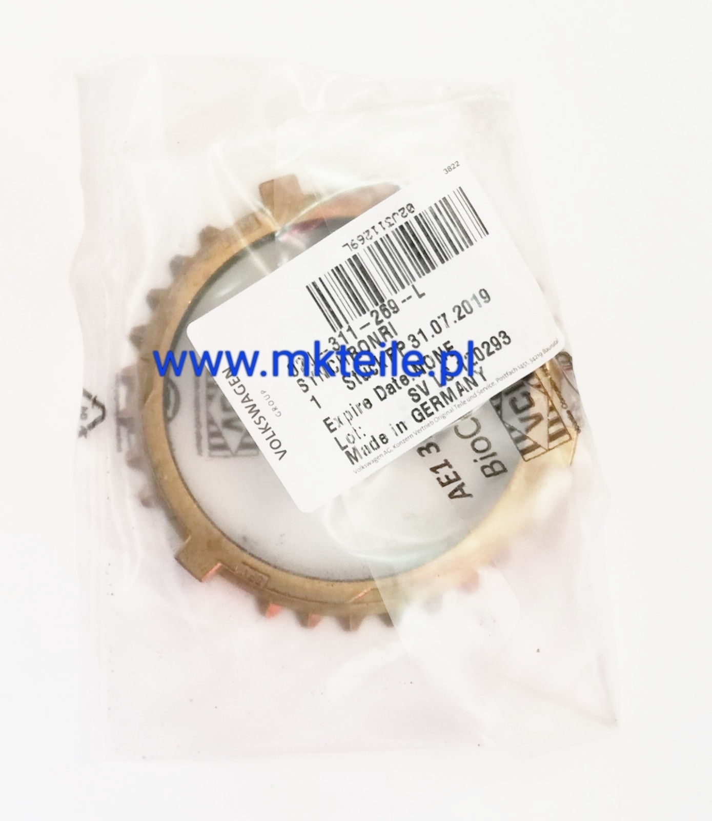 Synchronizator pierscien 3 4 bieg VAG VW SEAT