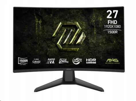Msi LCD Mag 274CF X24, 27", 1920x1080, Rapid Va, 0, 5 ms, Vesa…