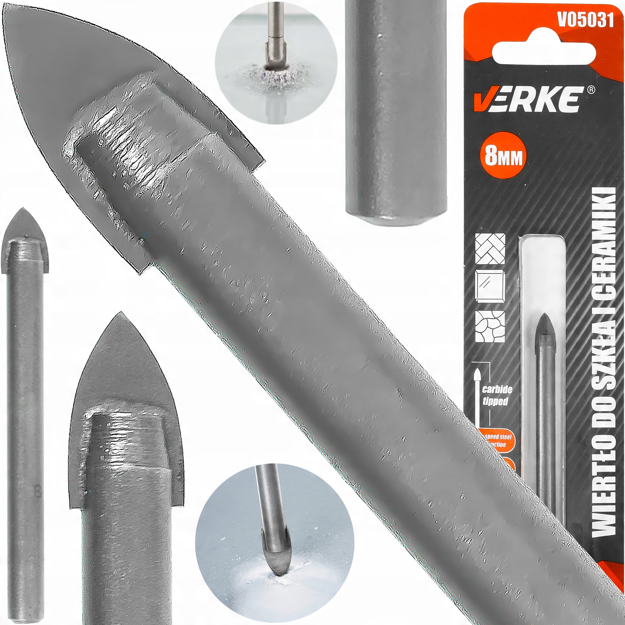 

Wiertło Do Szkła Płytek Ceramiki Gresu Glazury 8mm