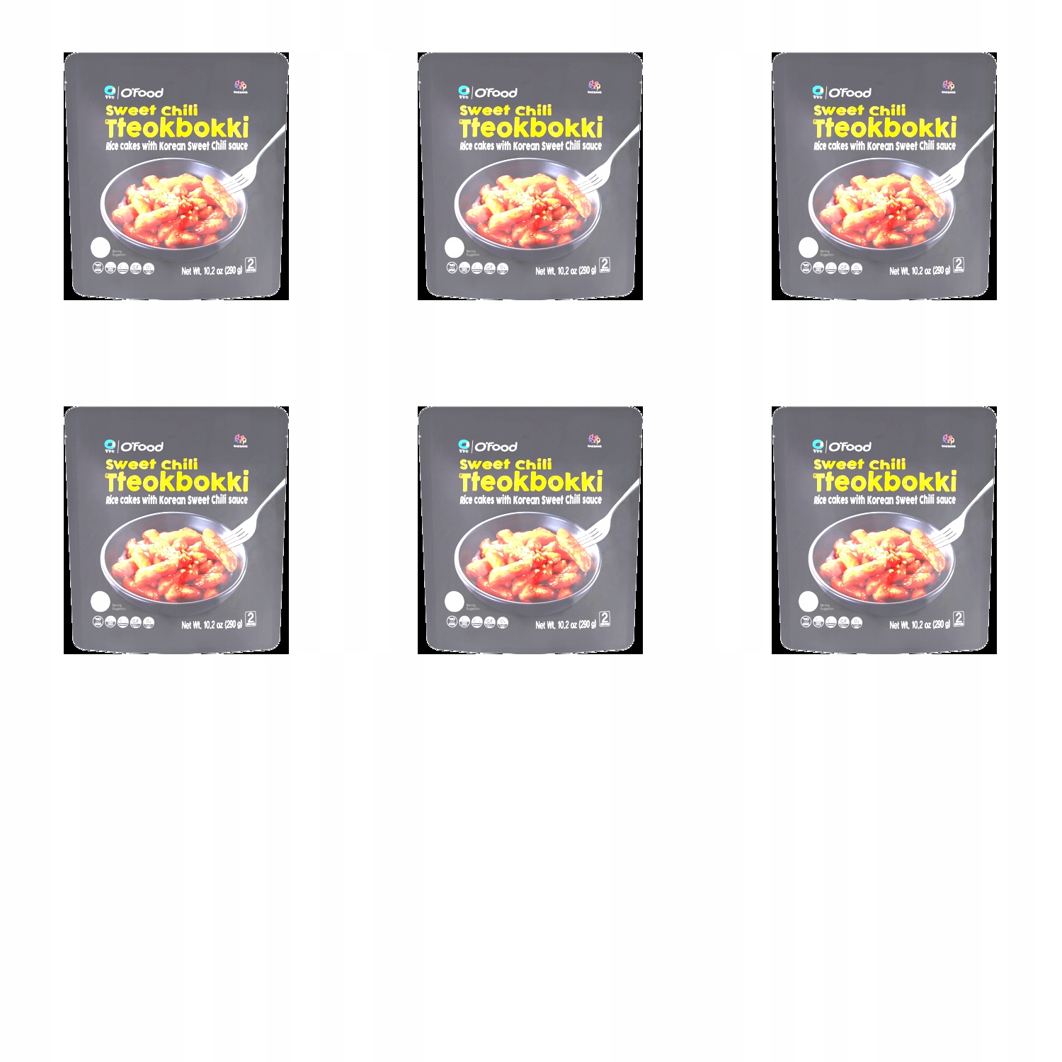 6x 290g O'food Tteokbokki sweet chili ryżowe kluseczki Karton