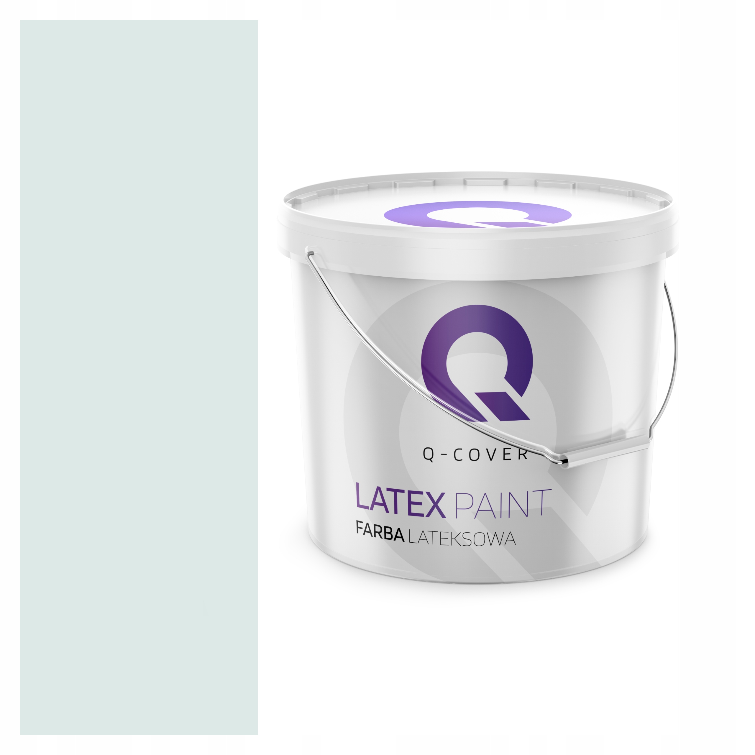 FARBA LATEKSOWA BIEL ZŁAMANA W TURKUSOWY KOLOR BIAŁY ODCIEŃ TURKUSOWY 2L