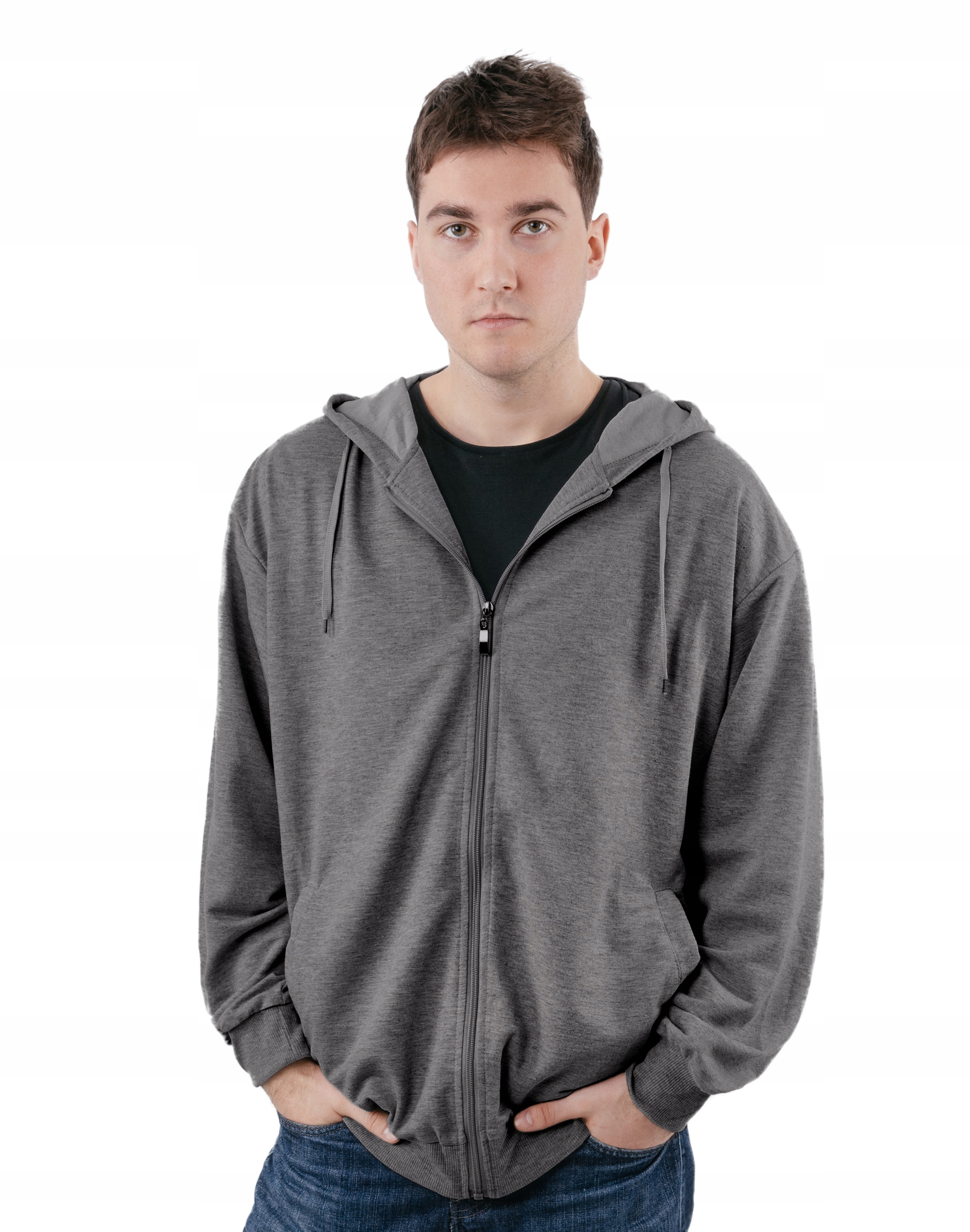 

Duża Bluza Męska Rozsuwana z Kapturem 2325-01 9XL