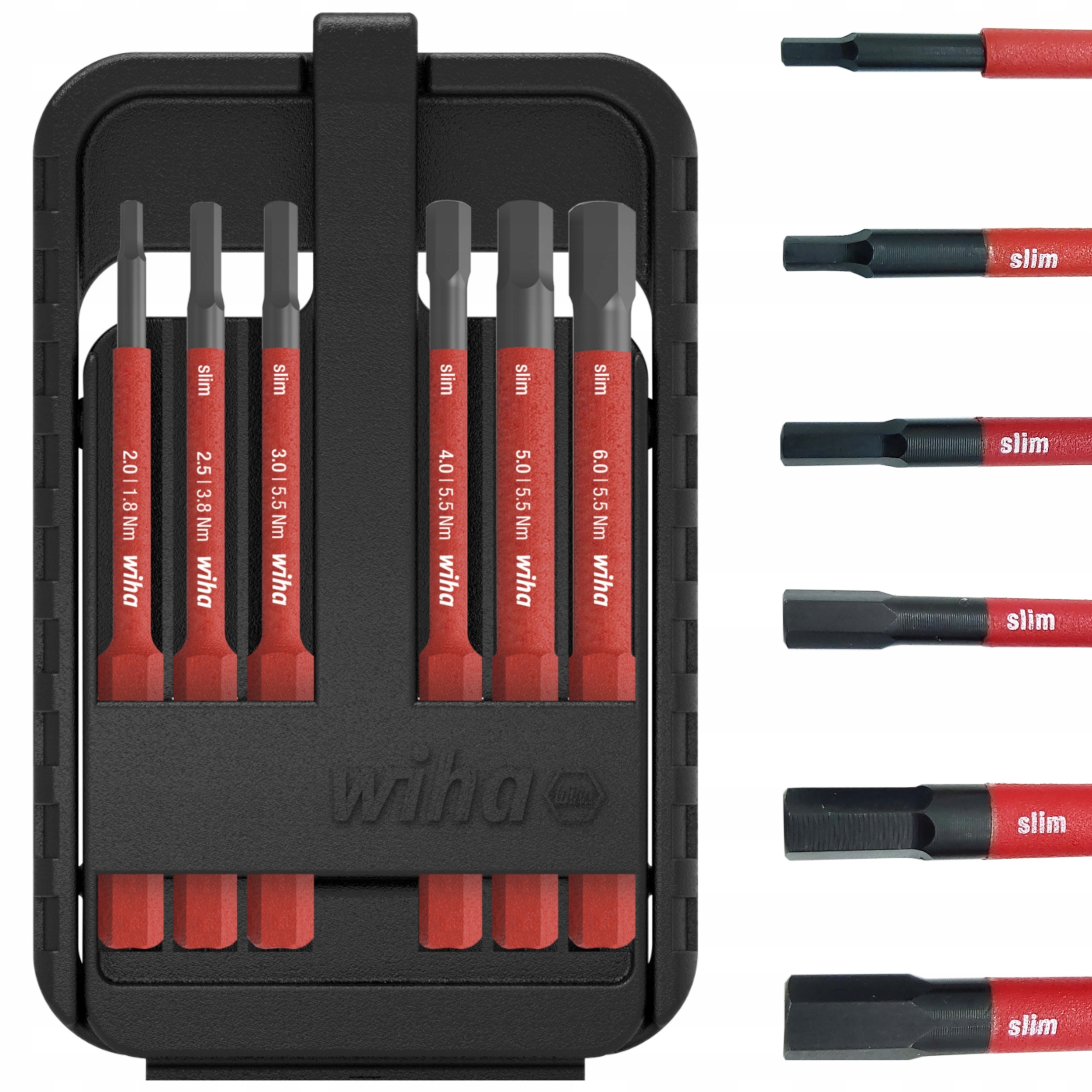 ZESTAW 6 BITOW SLIMBIT ELECTRIC SZESCIOKATNE WIHA