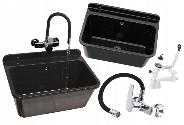 Sada černá Ekonomický Dřezová Komora Large Baterie