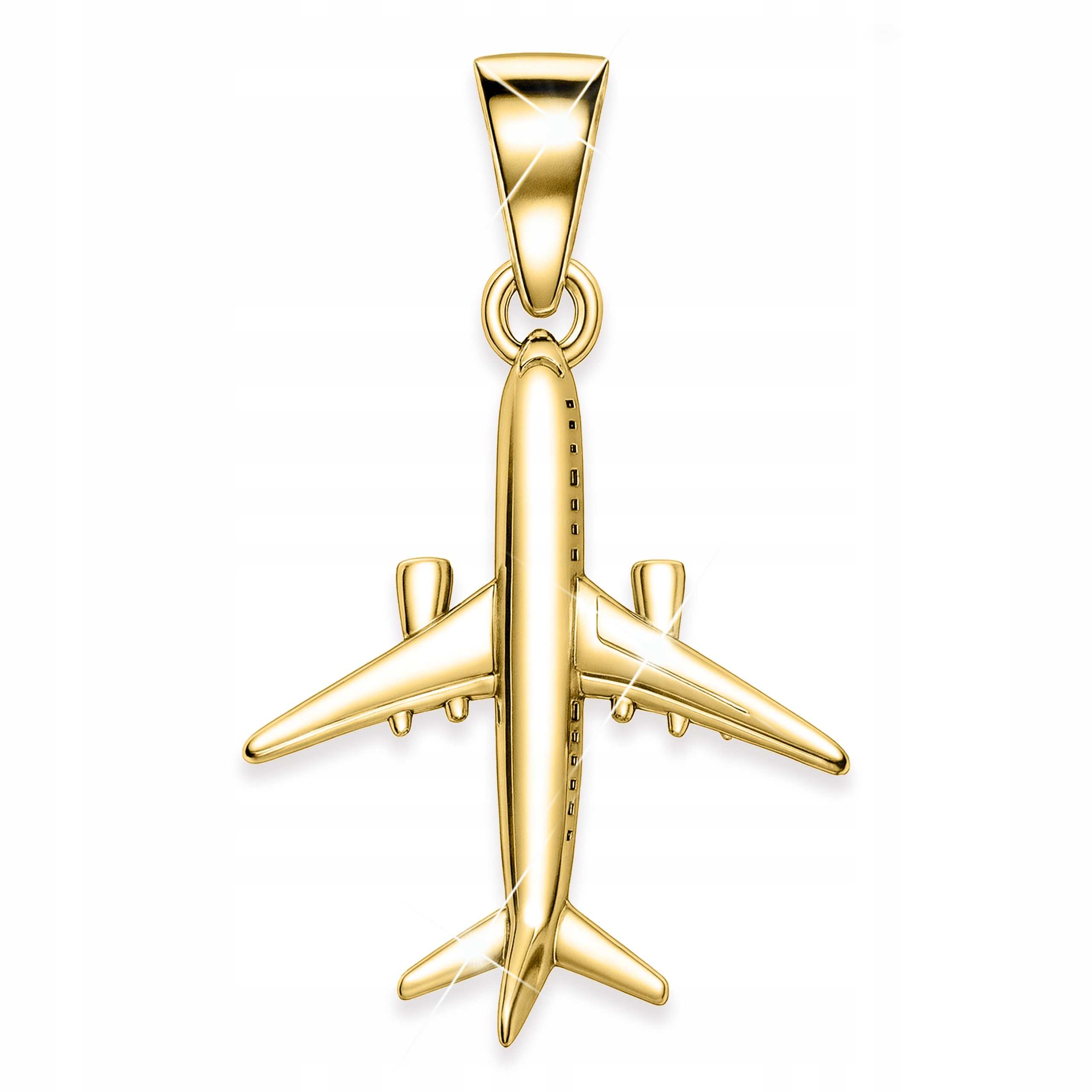 Zlatý přívěsek 925 s letadlem, visací letadlo, letadélko, cestování, Plane