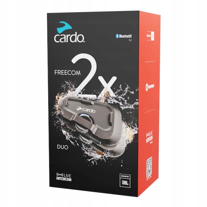Interkom univerzálny motocyklový Cardo Freecom 2X Duo 2 prilby sada