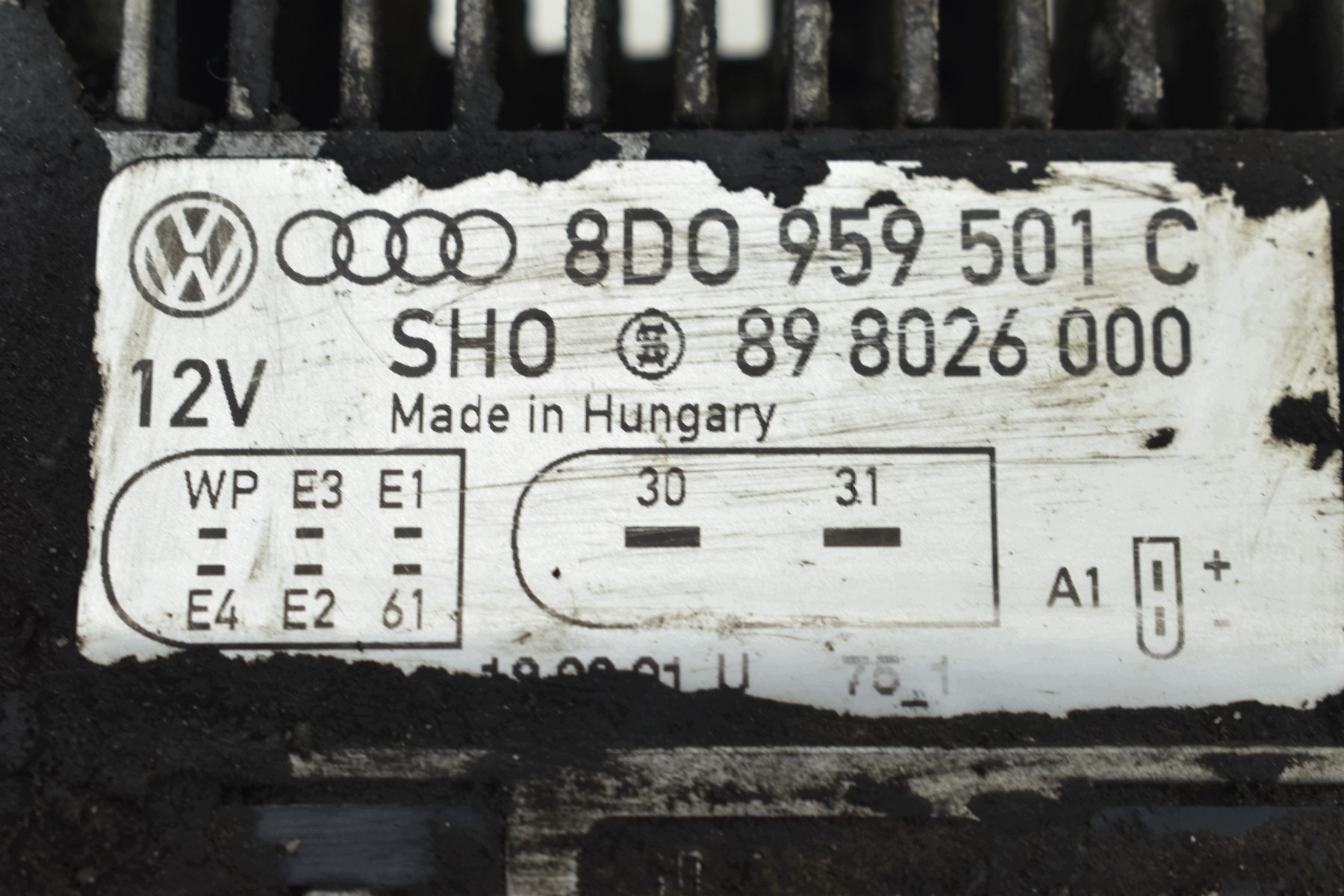 Relais Wentylatora AUDI A6 S6 C5 4B 8D0959501C
