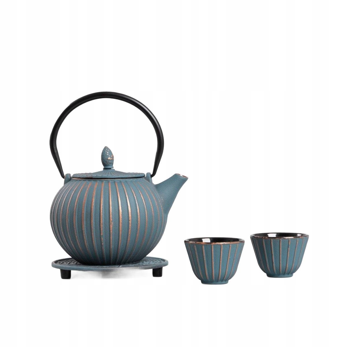 Sada na čaj Andreas litinová modrozlatá 4 ks. Homla