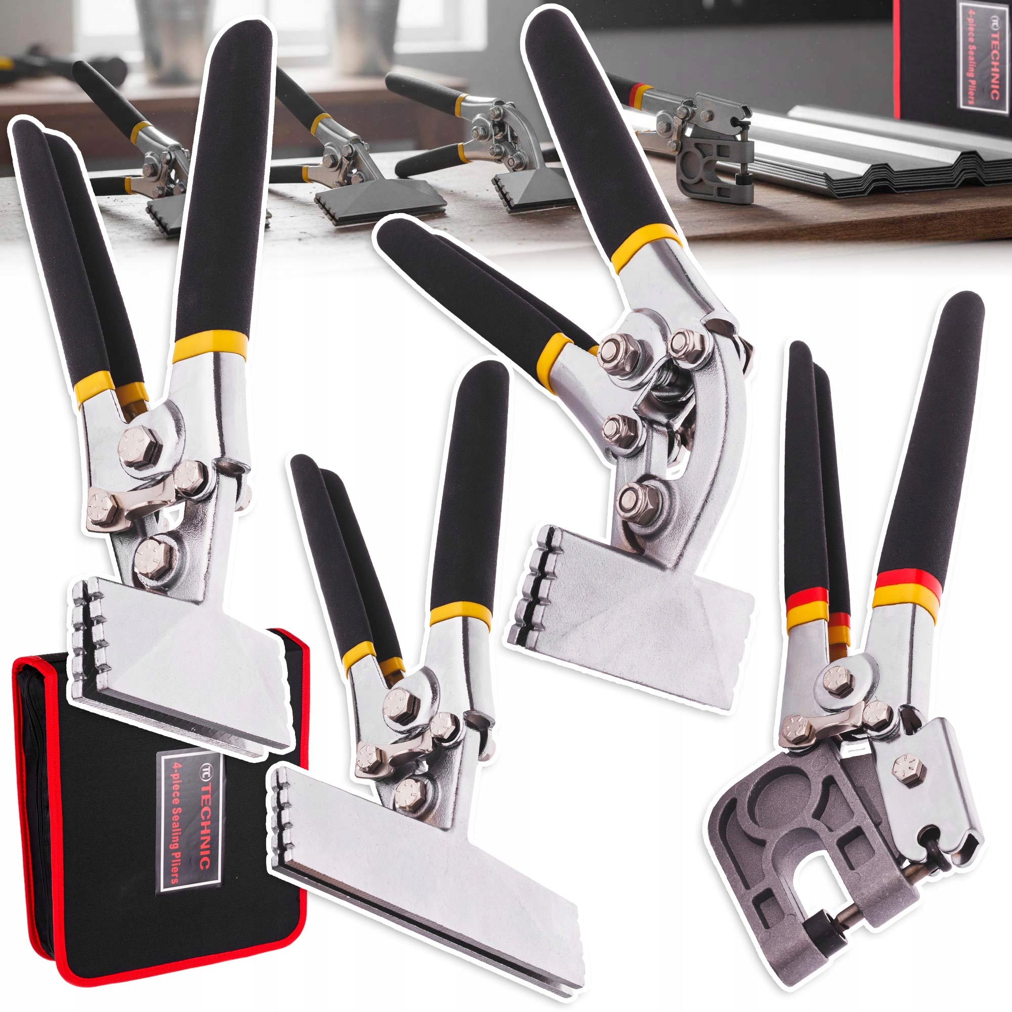 Kleště Klempířské Pokrývačské 3 Ks Felcarka Sada Kleští 4 El Pouzdro