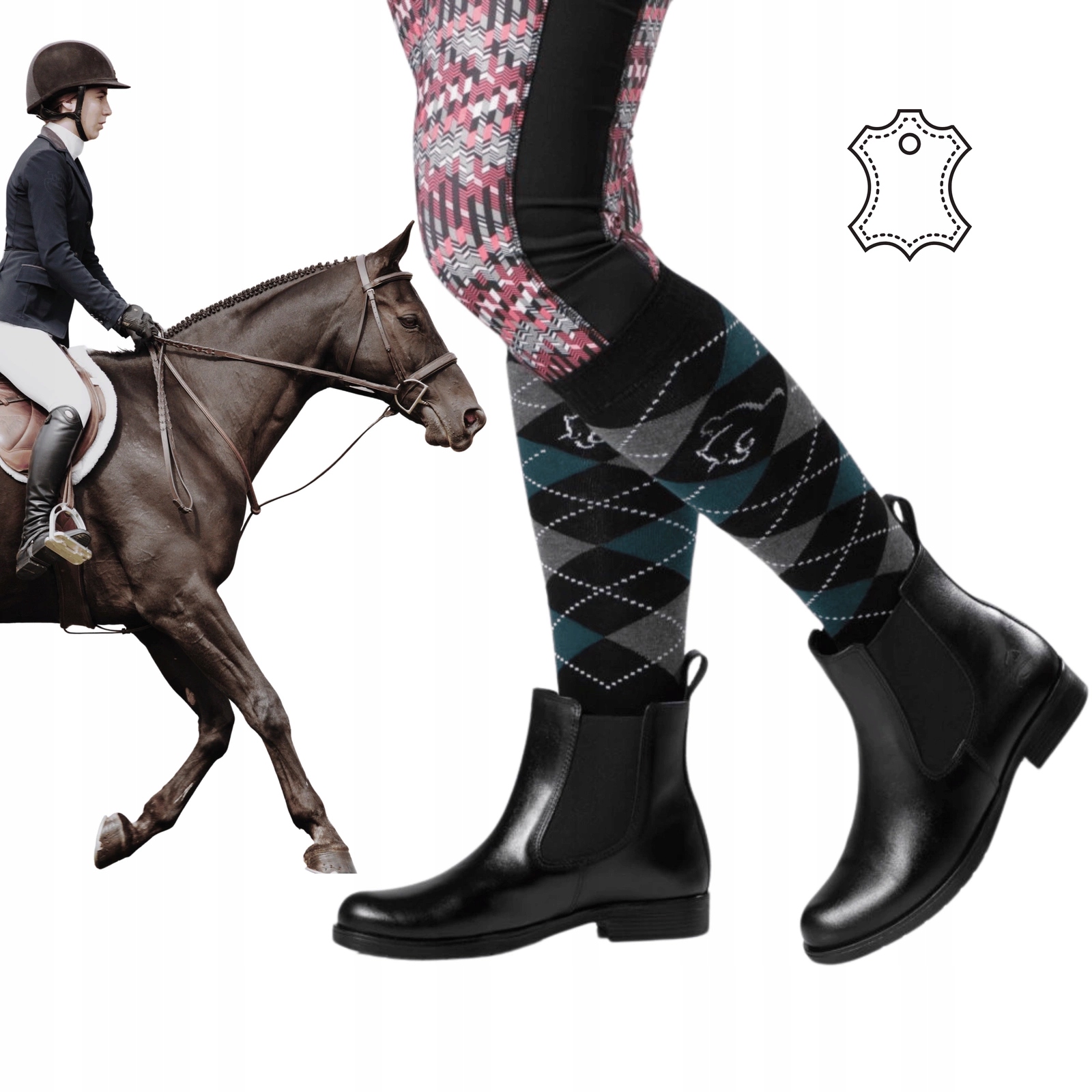 Dámské zateplené kožené jezdecké boty Rusttler Ardena 38