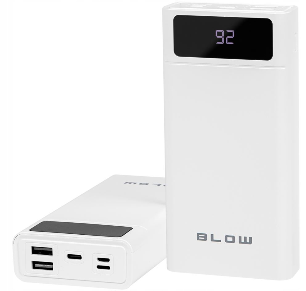 Power Bank 40000mAh 2xUSB USB-C biały szybki PD QC Kod producenta Power Bank 2xUSB QC 40000mAh USB-C PB40A