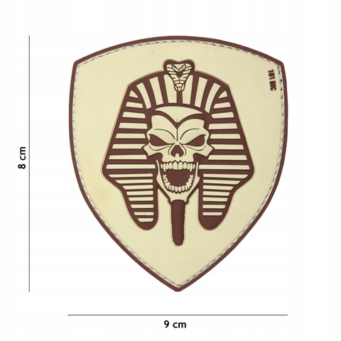 101 Inc. Naszywka 3D Pharaoh Skull Piaskowy