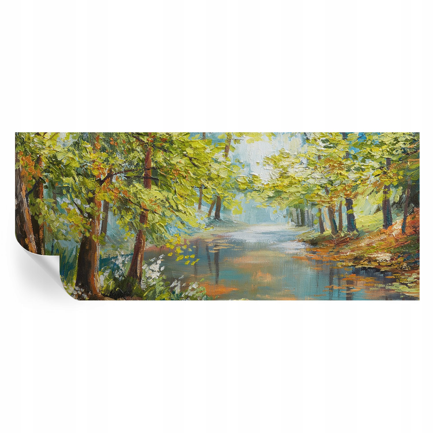 Módní Samolepicí tapeta s 3D lepidlem na zeď Selské jezero 250 x 104 cm