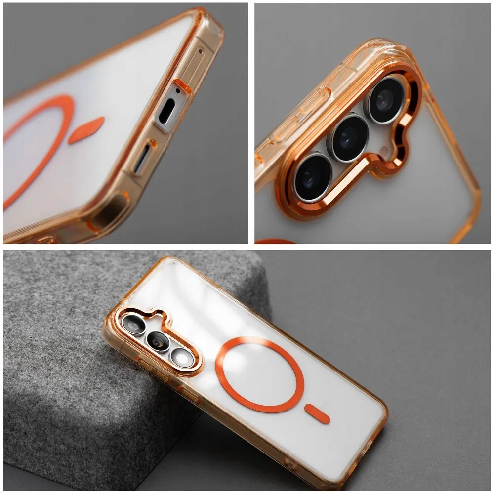 Futerał Frame Clear Hybrid Mag Cover kompatybilny z MagSafe do Samsung A37