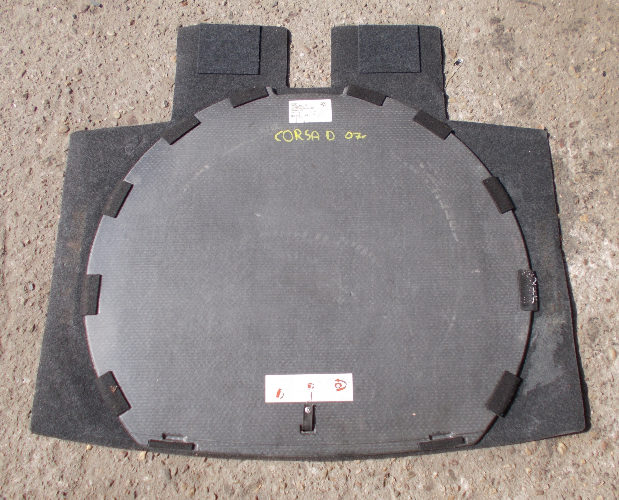 OPEL CORSA D 1.2 B 07R mats boot mat 5K7863463