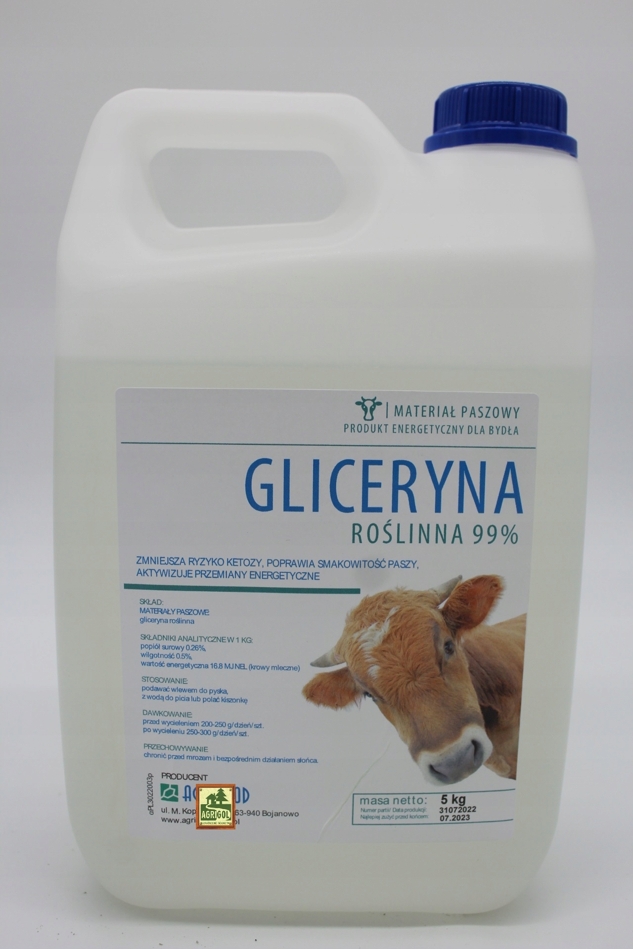 GLICERYNA Roślinna 99% spożywcza na ketozę op 5kg