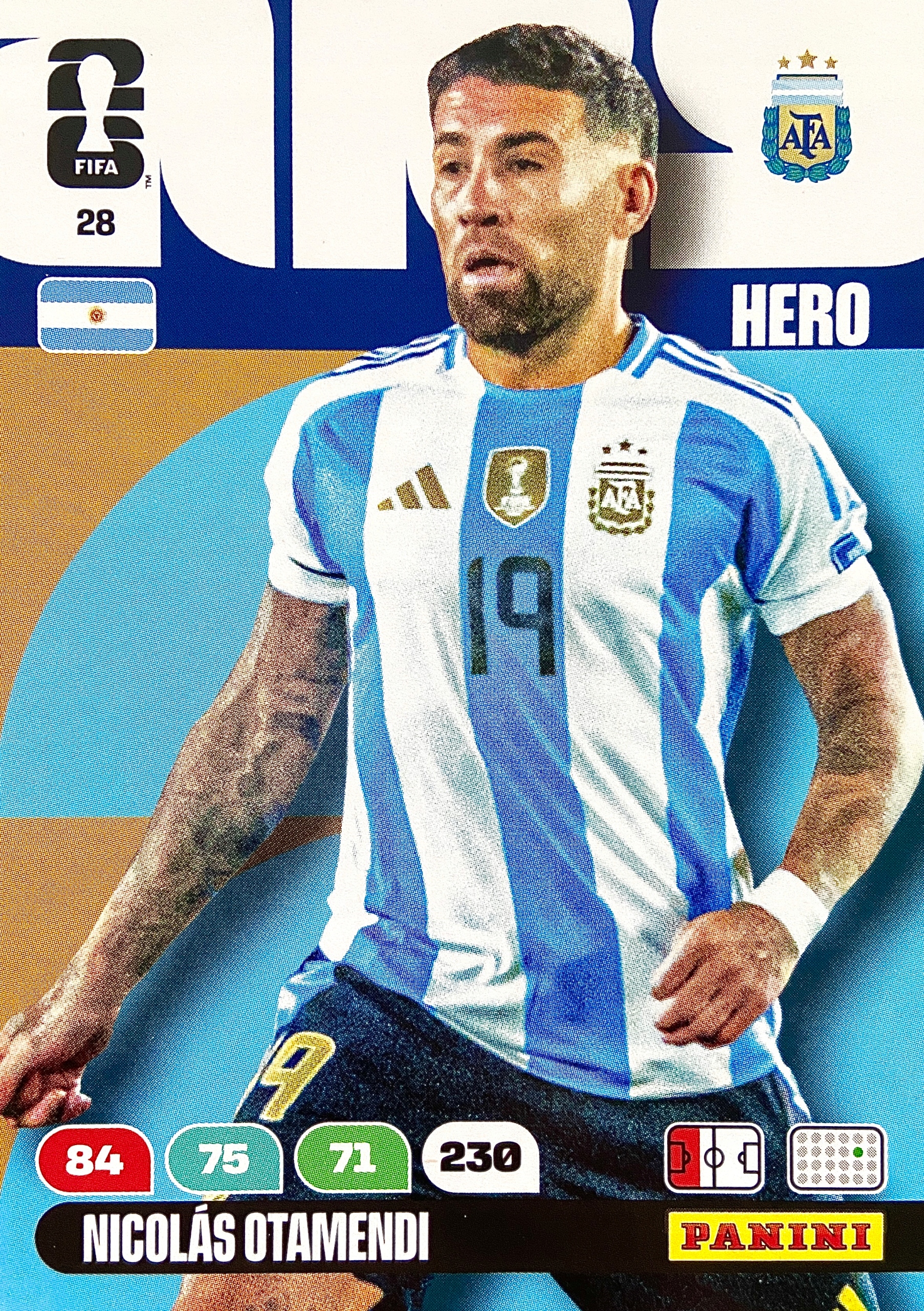 Panini Fifa World Cup 2026 karta piłkarska Hero 28 Otamendi Argentyna