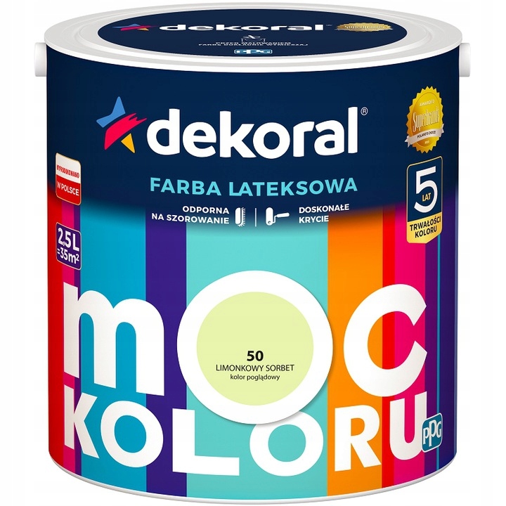 Dekoral Farba MOC KOLORU 2,5 limonkowy sorbet