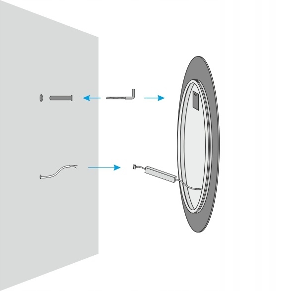 LUSTRO OKRĄGŁE SZLIFOWANE Z PODŚWIETLENIEM LED 60 cm Marka Ceramik Studio
