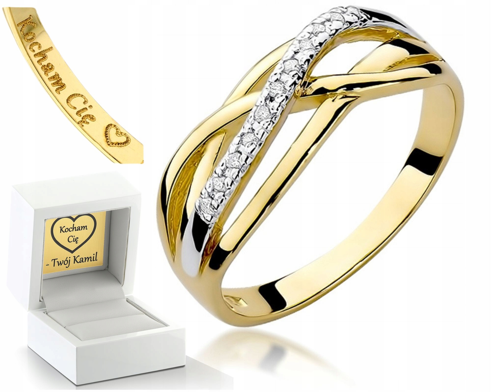 Prstýnek 585 Brilianty 0,10 Ct