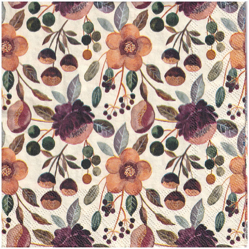 Serwetka do Decoupage 33x33cm Violet kwiaty