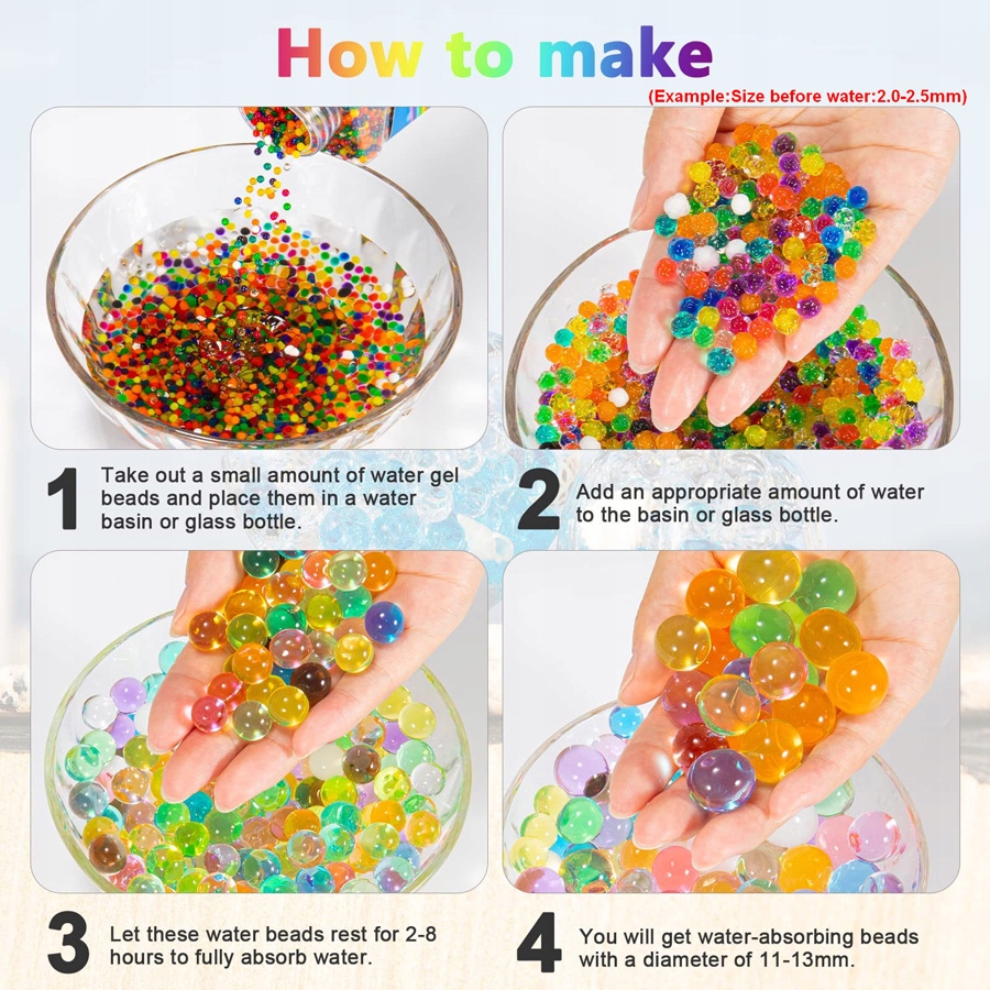 Kulki żelowe do kwiatów hydrożel ziemia 280g kolorowe Producent inna