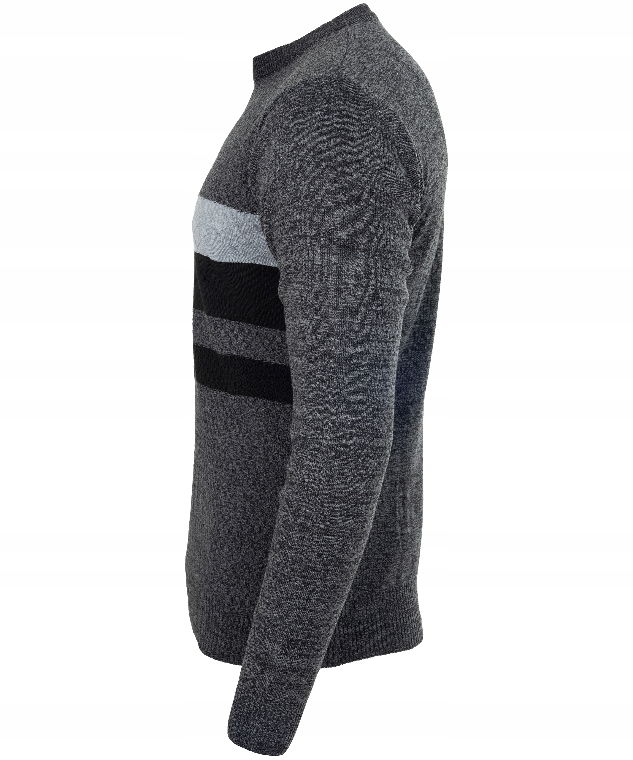SWETER MĘSKI ELASTYCZNY BLUZKA CIEMNO-SZARY 3XL Rozmiar 3XL