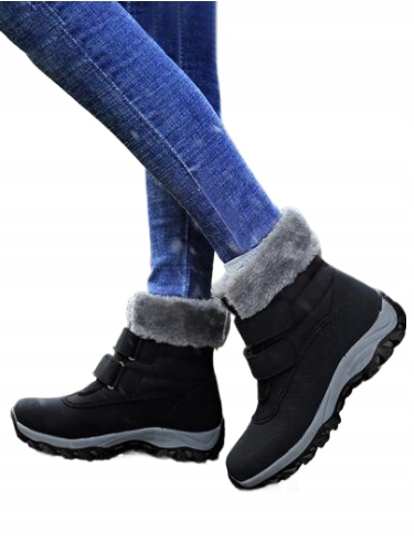 Dámské Černé Sněhule Na Suchý Zip, Zima, Velikost 41