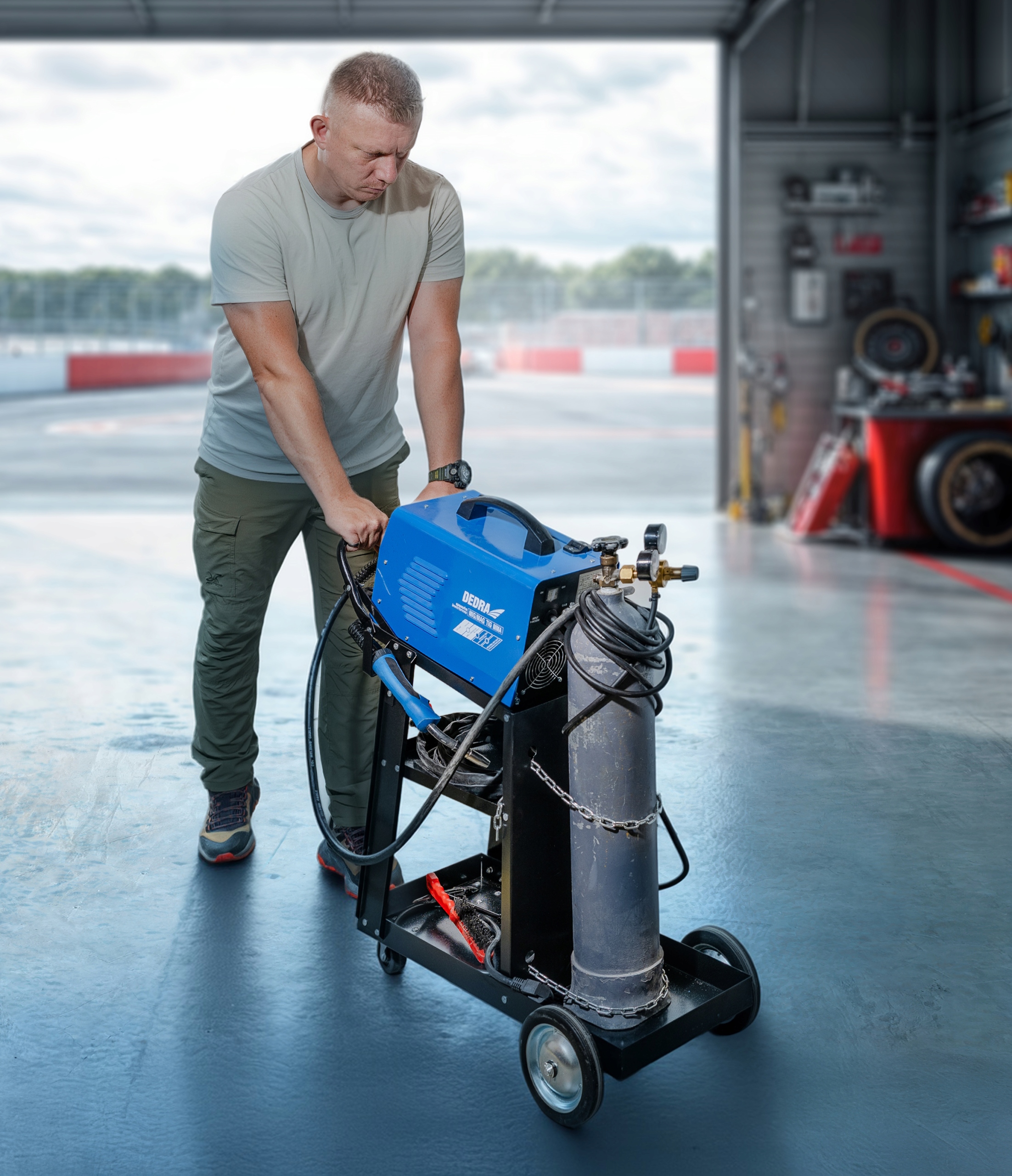 Wózek spawalniczy DEDRA do spawarki Półka na butle Stabilny Mobilny 4 półki EAN (GTIN) 5902628761880