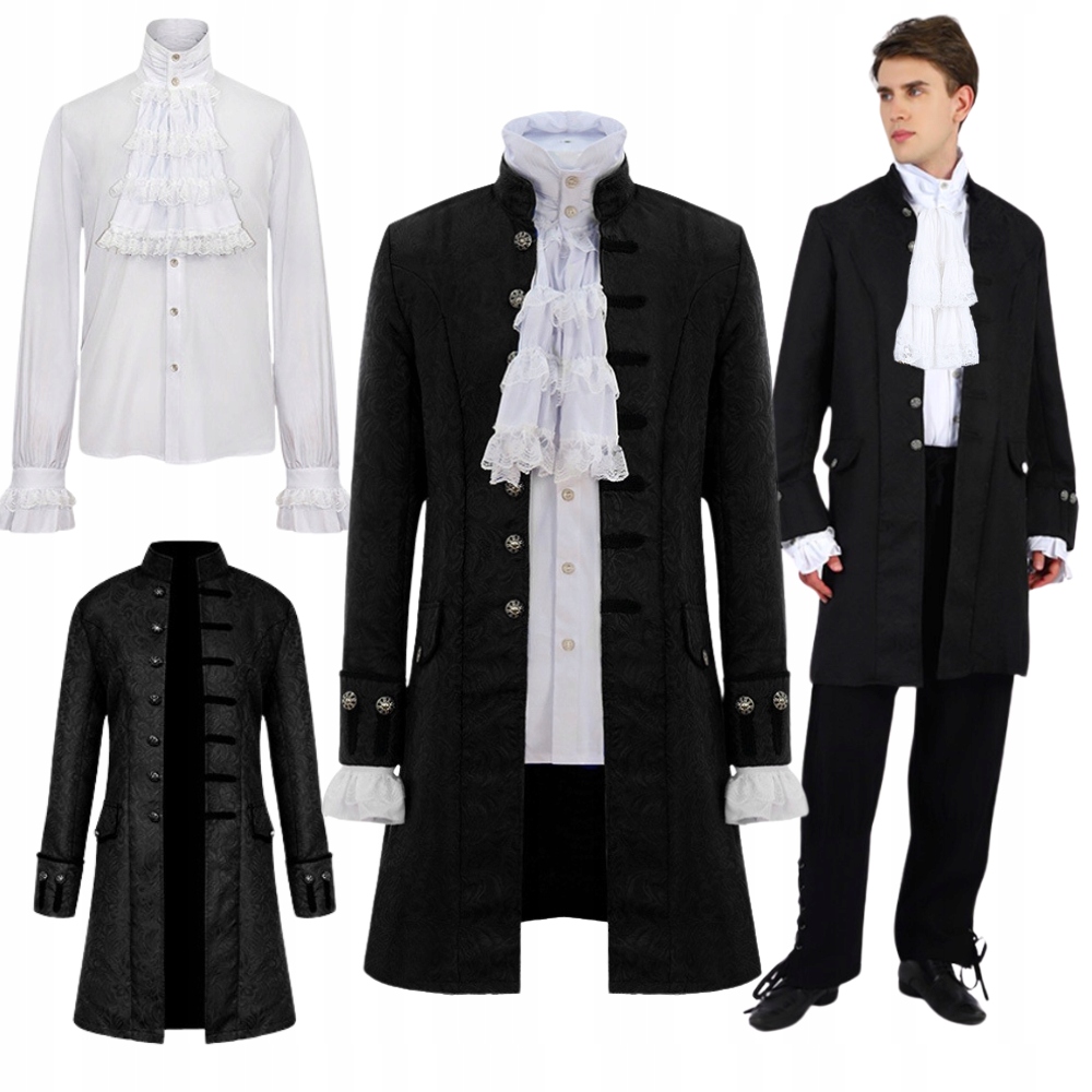 Kostým Šlechtic Frak Košile Princ Aristokrat Soudce Barok Lord 3XL 4XL